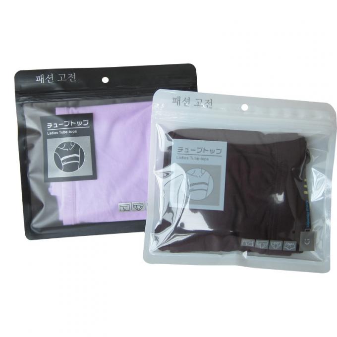 Zip lock underwear reclosable packaging custom printing garment plastic