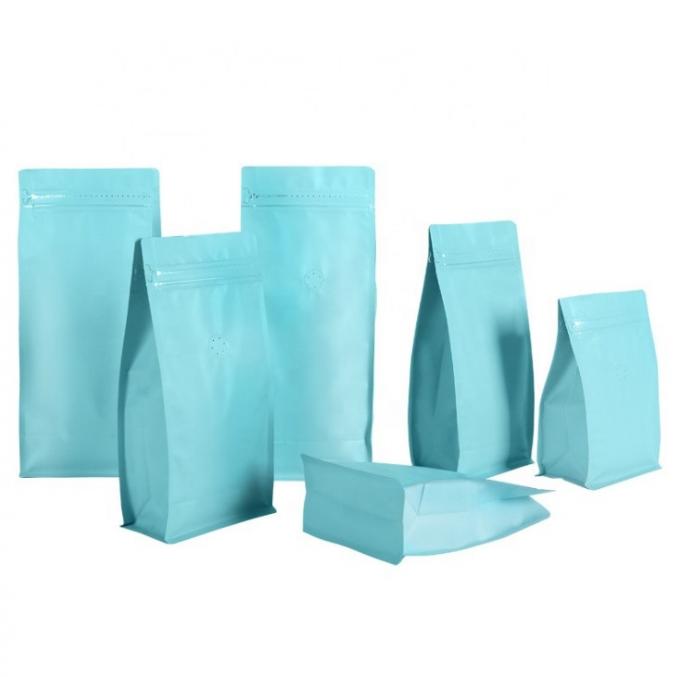 plastic side gusset coffee bag flat bottom coffee beans bag flat bottom