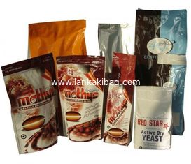 China PET Zip-Lock Plastic Coffee Bags with Bottom Gusset supplier