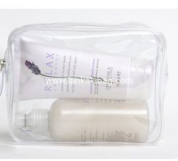 China Customized Logo PVC Zip-Lock Plastic Bag For Makeup Tools supplier