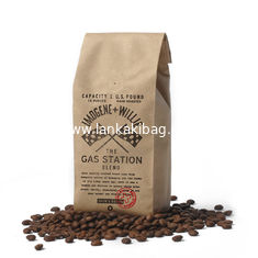 China Custom Printed Stand Up Kraft Paper Coffee Beans Bag supplier