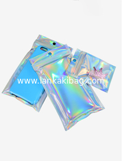China Resealable Color FUll Aluminum Foil Ziplock Plastic Bag with hanger hole supplier