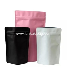 China Matte Black Aluminum Foil Doypack Mylar Storage Food Stand Up zipper Bag supplier