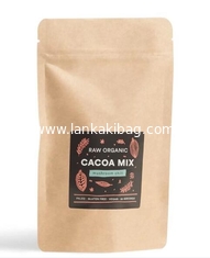 China Biodegradable Compostable Ziplock Stand up pritned eco friendly kraft paper Packaging Bags supplier