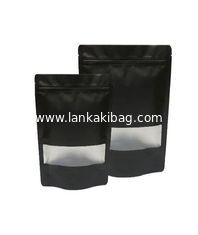 China Custom Design Food Grade Ziplock Brown kraft paper pouch with window supplier