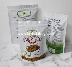 China Matte Finish Aluminum Foil food grade packaging bags for Snack with ziplock supplier