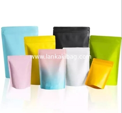 China Free Sample Custom aluminium ziplock Bags Small Zipper Tea Package Bag supplier