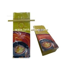 China Customized Tin Tie Coffee Bean Bag / Aluminum Foil Side Gusset Quad Seal Packaging Coffee Bag with Valve supplier