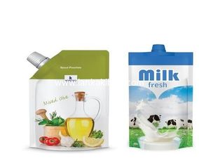 China Biodegradable Beverage Food Packaging Custom Size Printed Plastic Stand Up Spout Pouch For Baby Food supplier