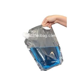 China Clear Liquid Packing Stand Up Waterproof compound leakage proof milk storage spout bag supplier