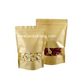 China New Type Factory Direct Resealable Zipper Kraft Paper Food Packaging Bag supplier