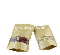 China Bun Coffee 100g resealable zipper stand up foil lined kraft paper coffee bag with valve supplier