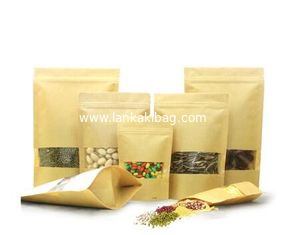 China dry almond packaging bag stand up pouch printed aluminum foil resealable zipper kraft paper food supplier