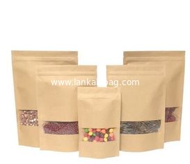 China aluminum foil stand up zipper coffee packaging bag/gusset coffee brown kraft paper body supplier
