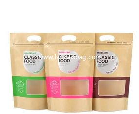 China food grade printed tea-leaves packing kraft paper zipper bag/aluminum foil lined paper doypack supplier
