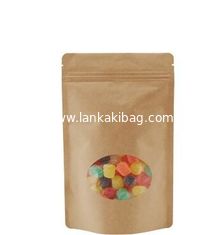 China Custom food grade brown kraft aluminum foil zipper bag ,paper bags for packing food supplier