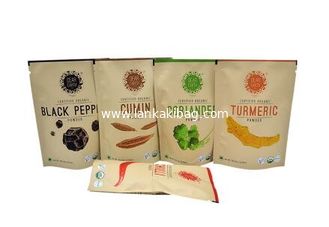 China Food Grade Packaging Custom Stand Up Dried Fruit Mango Multilayer Kraft Paper Bag With Tear Notch supplier