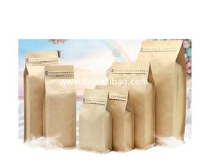 China Factory supply doypack pouch stand up kraft paper bags/zipper paper packaging bag supplier
