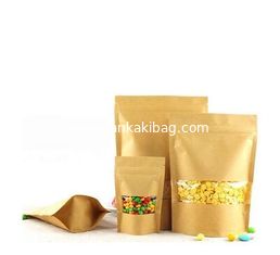 China Food grade Resealable Zipper Kraft Paper moistureproof Bags Food Packaging vacuum Bags supplier