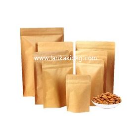 China snack packaging customized different sizes kraft zipper bags with window gift paper bag supplier