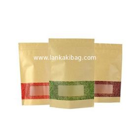 China New Design Eco-friendly Resealable Zipper Kraft Paper Food Packaging Bags supplier