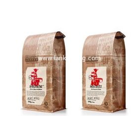 China customized printing stand up pouch foil lined natural kraft paper bags 16oz with valve supplier