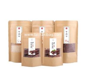 China Custom Printed k Kraft Paper Plastic Stand up Pouch/ Food Packaging Bag with Zipper And Window supplier