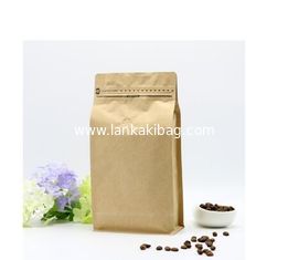 China Stand up k Pouch/Brown Kraft Paper Bag with Handle Clear Window and Zipper for Cafe supplier