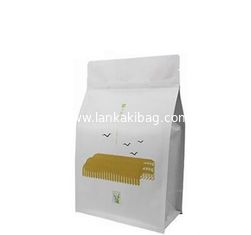 China Customized Printing Food Grade kraft paper stand up pouch / tea packaging bags with side gusset supplier