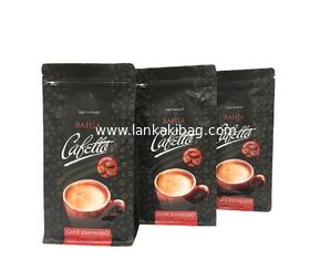 China FDA Food Grade High Barrier Customized Side Gusset Manila Coffee Bags with Zipper supplier