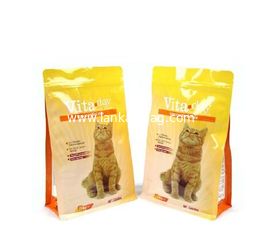 China custom printing plastic aluminum foil pet food packaging bags for dog and cat food supplier