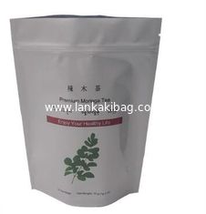China Full Printing matte foil bag aluminum foil tea packaging bags zipper bag for tea supplier