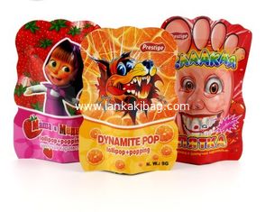 China Food grade Bottom gusset Printed Heat Seal shape Plastic Bag For Candy Packing supplier