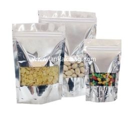 China Metallic Resealable Poly Small Aluminum k Large Smell Proof Mylar Bags With Window supplier