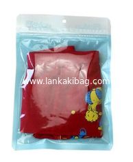 China Transparent Zip Custom Plastic Clear Clothing Zipper Bag For Underwear Clothes Gift Packaging supplier