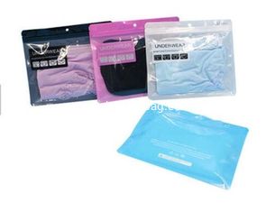 China stand up matt plastic bag for socks packaging/cloth packaging/underwear pack clear plastic zipper pouch bag plastic pouc supplier