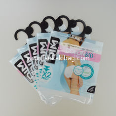 China Hot Sale Custom Printing OPP  plastic t-shirt bags, underwear packaging bag with hook supplier