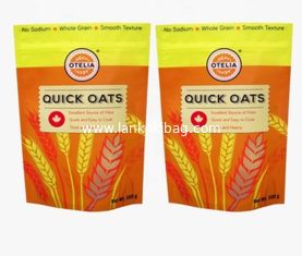 China Food packaging bag oatmeal packaging with plastic zipper bag supplier