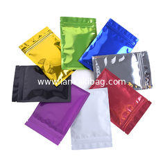 China Colorful Small Aluminized Foil Zipper Resealable Packaging Bag For Food And Snack supplier