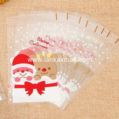 China CUSTOM DESIGN CANDY BAGS WITH GOLDEN TWIST TIES CLEAR PLASTIC TREAT BAGS FOR COOKIE CANDY SNACK WRAPPING supplier