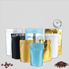 China Multi-color Zip Lock Laminated Aluminum Foil Stand Up Pouch Bag For Coffee Packaging supplier