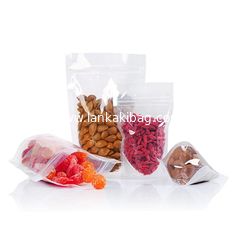 China Resealable k Doypack Stand Up Pouch Clear Transparent Plastic Packaging Bag With Zipper supplier