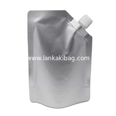 China Custom 500ML k Reusable Standing Up Aluminum Foil Clear Plastic Food Packaging Drink Pouch Bag With Spout supplier