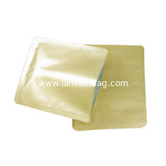 China Aluminum Foil  Flat Three Side Bag Printed Gold Aluminum Foil Bag supplier