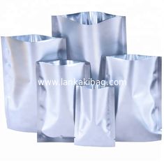 China Custom Clear Silver Aluminum Foil Pouch Heat Seal Aluminum Foil Bags with Tear Notch supplier