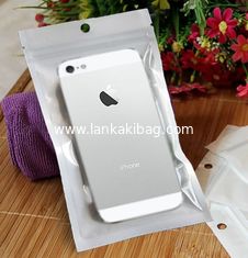 China custom design electronic Transparent white pearl film phone shell zipper plastic bags supplier
