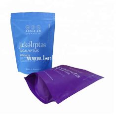 China Matte blue resealable food packaging plastic zip lock bags  for storage stand up pouch zipper aluminum foil doypack supplier