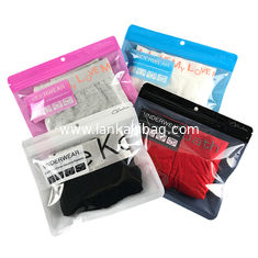 China Zip lock underwear reclosable packaging custom printing garment plastic bags for clothing supplier