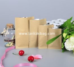 China Accept custom kraft paper bag 3 side heat seal aluminum foil packaging bags for keeping food fresh supplier
