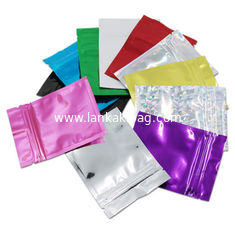 China Small Heat seal black aluminum foil zipper packaging bag for storage supplier